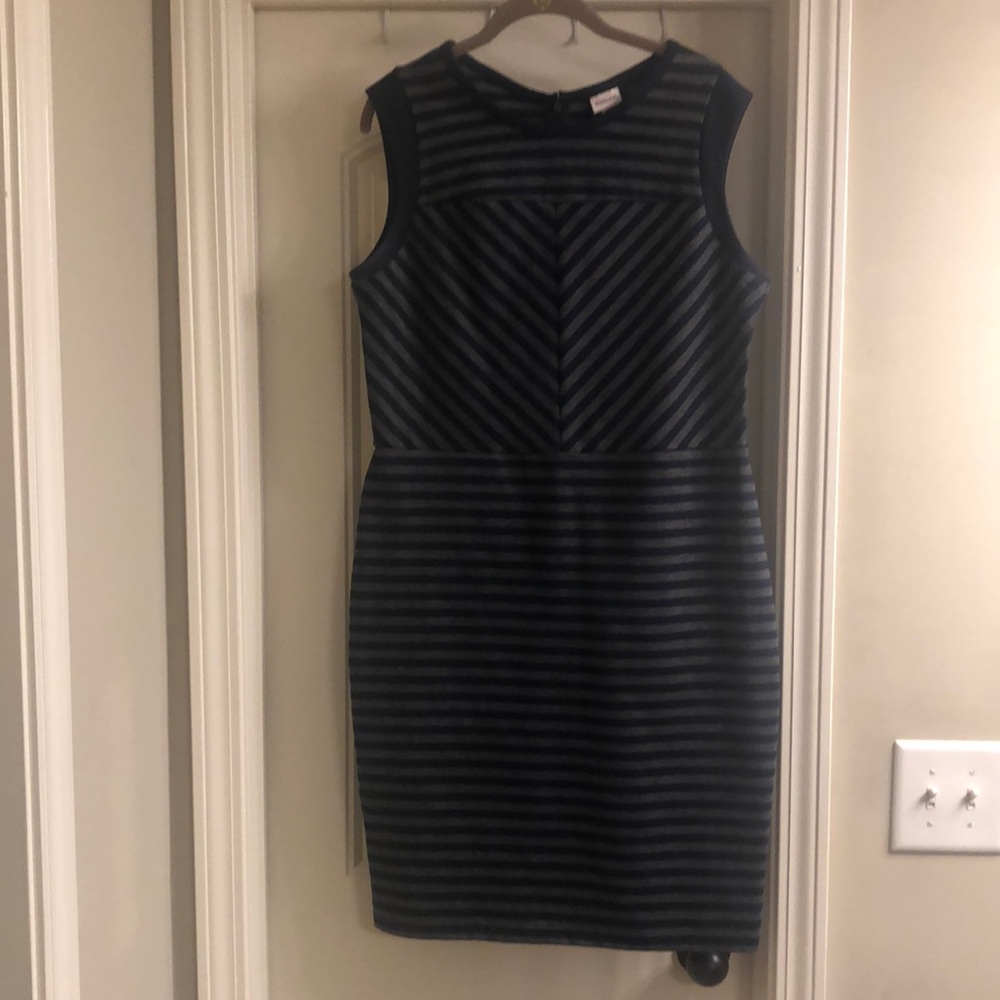 Beautiful striped blue and gray dress